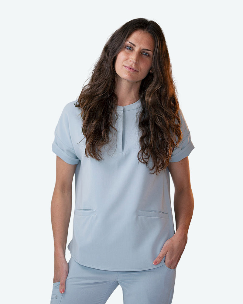 Crew neck scrub top sale