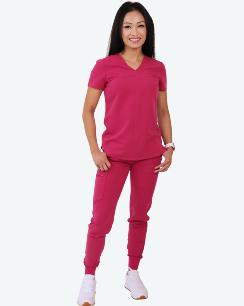 Raspberry on sale scrub tops