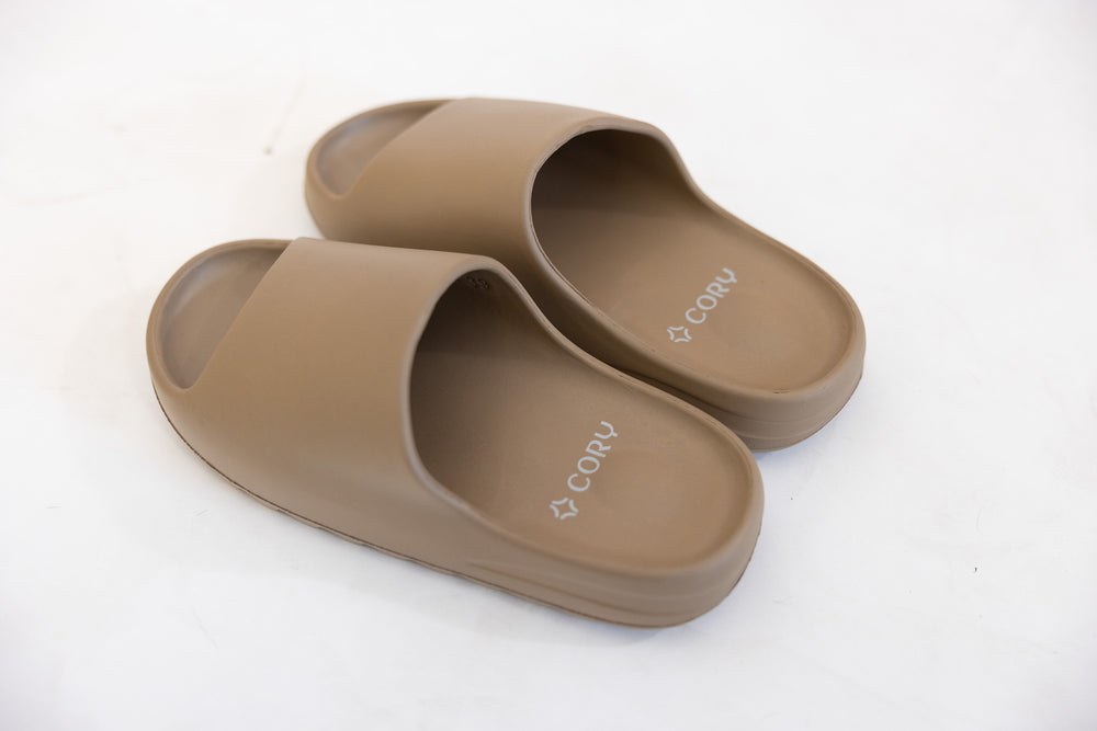 Crevo Cory Frayed Hemp Memory Foam Slide Sandals for Men